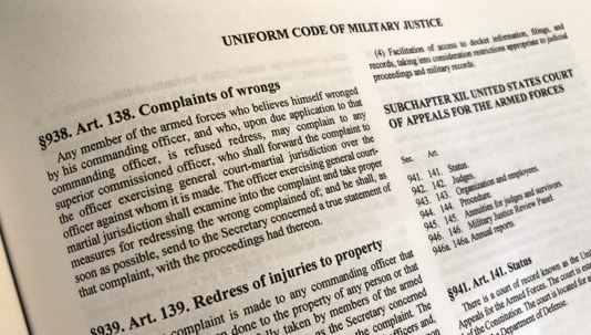 uniform code of military justice page